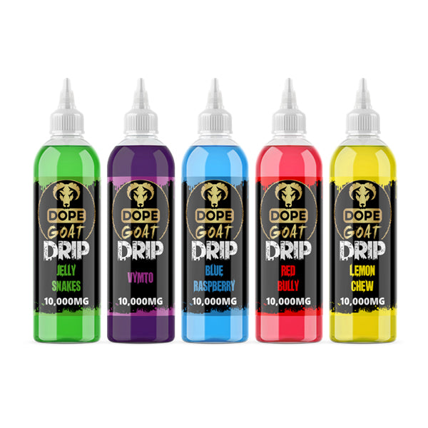 Dope Goat Drip 10,000mg CBD Vaping Liquid 250ml (70PG/30VG) - Lazy Frog Shop