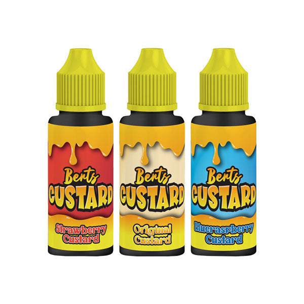 Berts Custard 120ml Shortfill 0mg (70VG/30PG) - Lazy Frog Shop