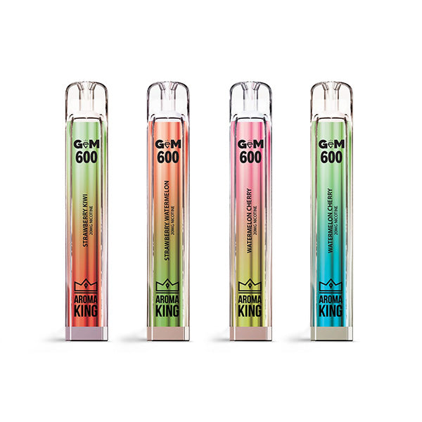 20mg Aroma King GEM 600 Disposable Vape Device 600 Puffs - Lazy Frog Shop