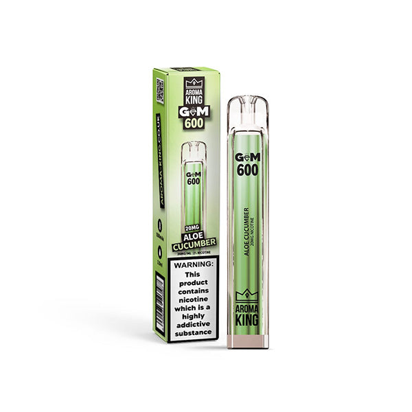 20mg Aroma King GEM 600 Disposable Vape Device 600 Puffs - Lazy Frog Shop