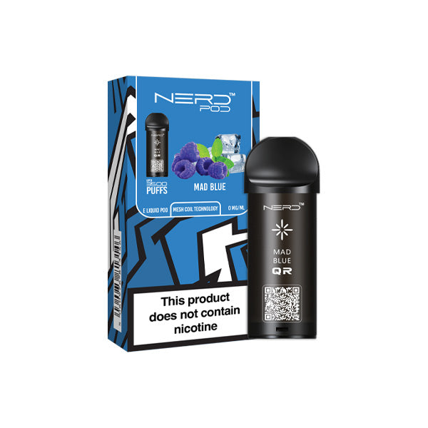 0mg Nerd Pod Replacement Pod 3500 Puffs - Lazy Frog Shop