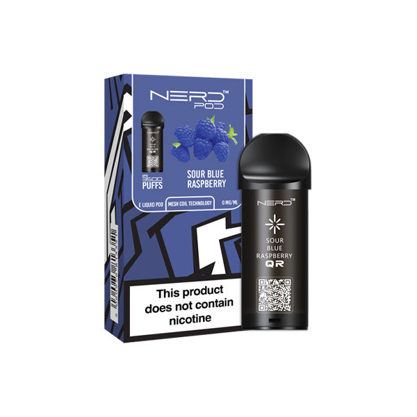 0mg Nerd Pod Replacement Pod 3500 Puffs - Lazy Frog Shop