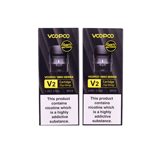 VooPoo Vinci V2 Replacement Cartridge Pods 0.8Ω/1.2Ω - 3Pcs - Lazy Frog Shop