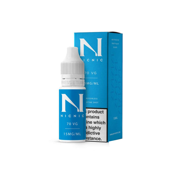 15mg Nic Nic Flavourless Nicotine Shot 10ml 70VG - Lazy Frog Shop