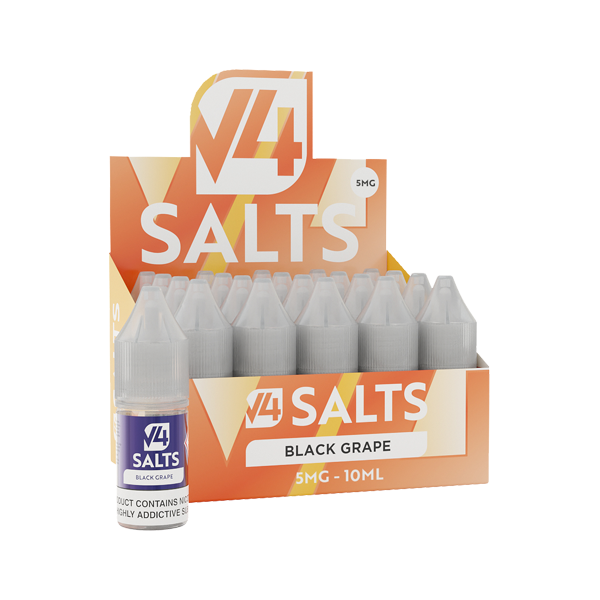 5mg V4 Salts 10ml Nic Salts (50VG/50PG) - Pack of 20 - Lazy Frog Shop