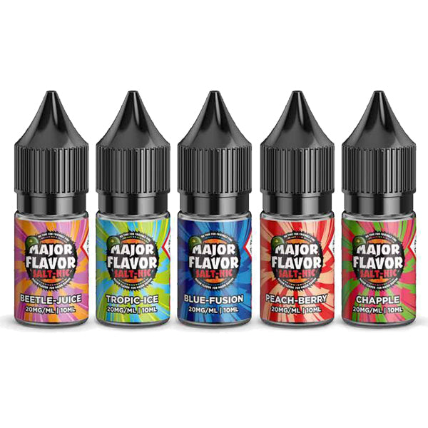 10mg Major Flavor Nic Salts 10ml (60VG/40PG) - Lazy Frog Shop