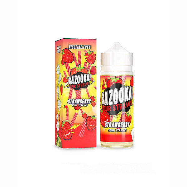 Bazooka Sour Straws 100ml Shortfill 0mg (70VG/30PG) - Lazy Frog Shop