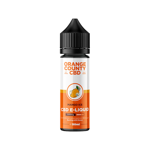 Orange County CBD 1500mg Broad Spectrum CBD E-liquid 50ml (60VG/40PG) - Lazy Frog Shop