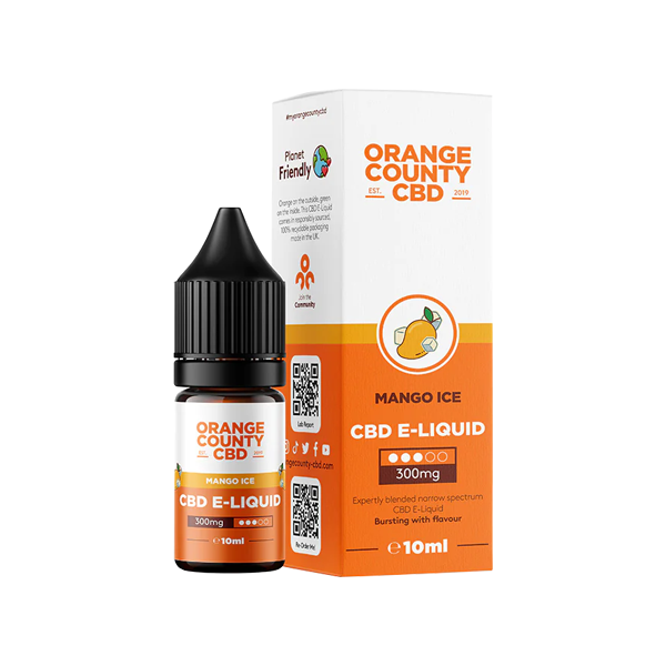 Orange County CBD 300mg Broad Spectrum CBD E-liquid 10ml (50VG/50PG) - Lazy Frog Shop