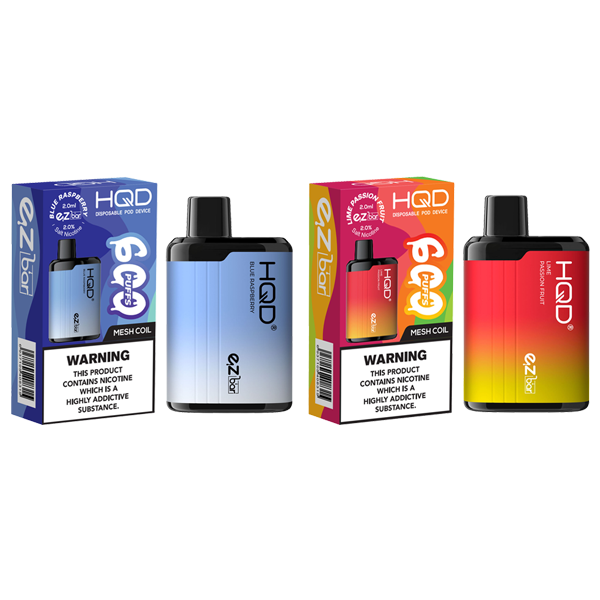 20mg HQD EZ Bar Disposable Vape Device 600 Puffs - Lazy Frog Shop