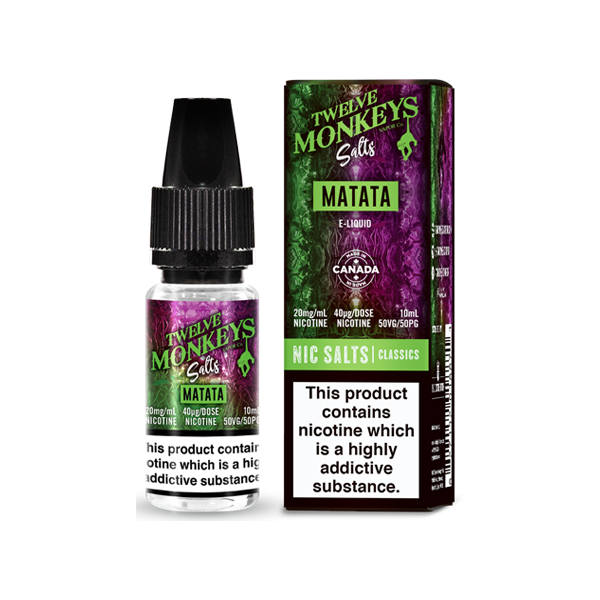 20mg Twelve Monkeys Classics 10ml Nic Salt (50VG/50PG) - Lazy Frog Shop