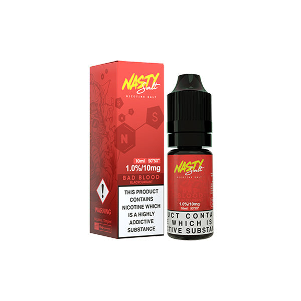 20mg Nasty Salts 10ml Nic Salts (50VG/50PG) - Lazy Frog Shop