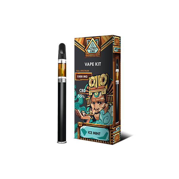 Aztec CBD 1000mg Vape Kit - 1ml - Lazy Frog Shop