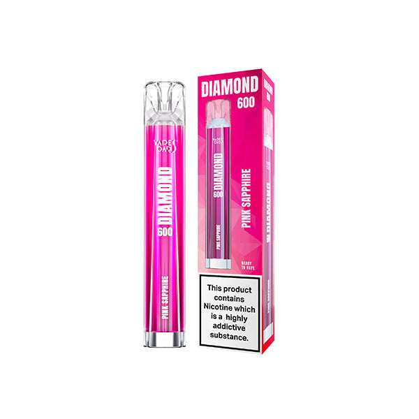 20mg Vapes Bars Diamond 600 Disposable Vape Device 600 Puffs - Lazy Frog Shop