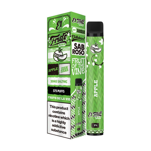 20mg El Fruto Bar Disposable Vape Device 575 Puffs - Lazy Frog Shop