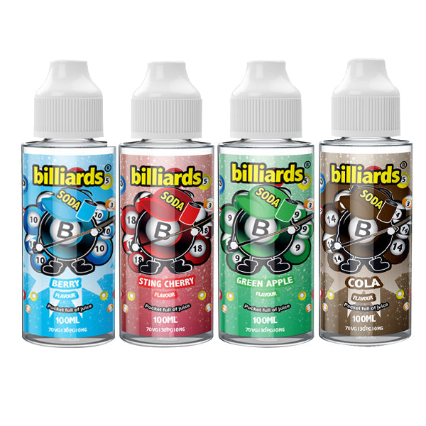 Billiards Soda Range 0mg 100ml Shortfill (70VG/30PG) - Lazy Frog Shop