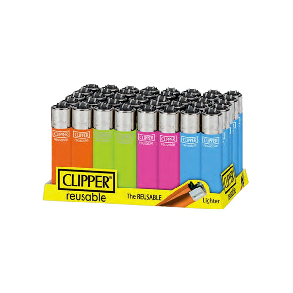 40 Clipper CP11RH Classic Flint Fluo Branded Refillable Lighters - CL1C103UKH - Lazy Frog Shop