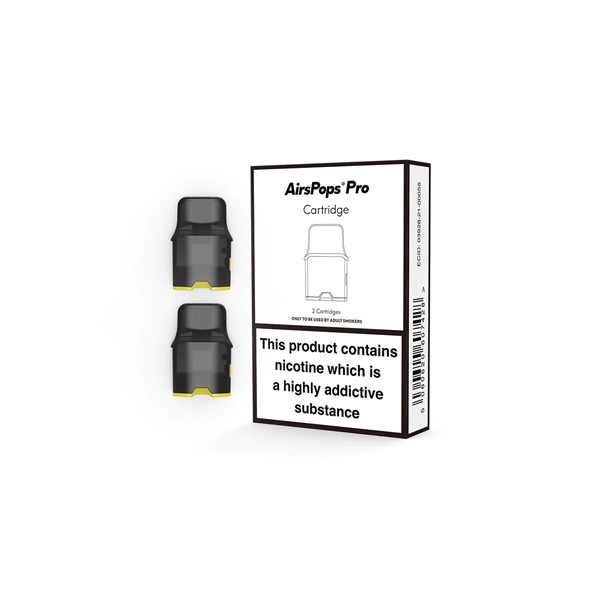 AirsPops By Airscream Replacement Pro Pod Cartridges 2PCS 2ml (No Coils Included) - Lazy Frog Shop