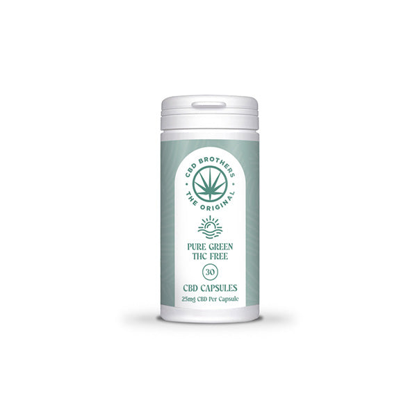 CBD Brothers Pure Green 750mg CBD Vegan Capsules - 30 Caps - Lazy Frog Shop