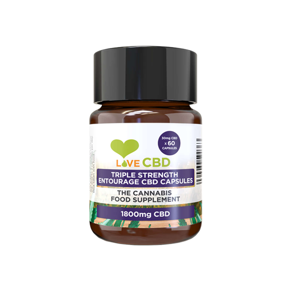 Love CBD 1800mg Triple Strength Entourage CBD Capsules - 60 Caps - Lazy Frog Shop