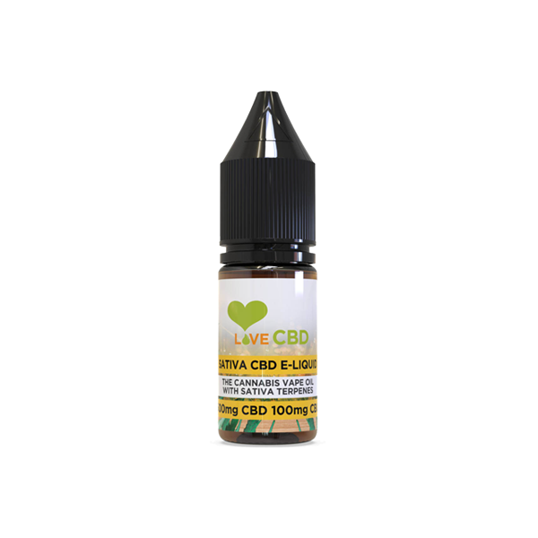 Love CBD 600mg Sativa CBD + CBG E-liquid 10ml (65PG/35VG) - Lazy Frog Shop