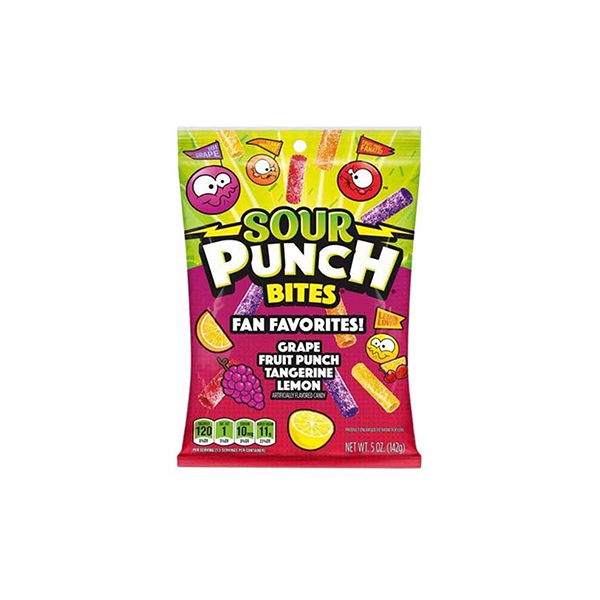 USA Sour Punch Bites Fan Favourites Share Bags - 142g - Lazy Frog Shop